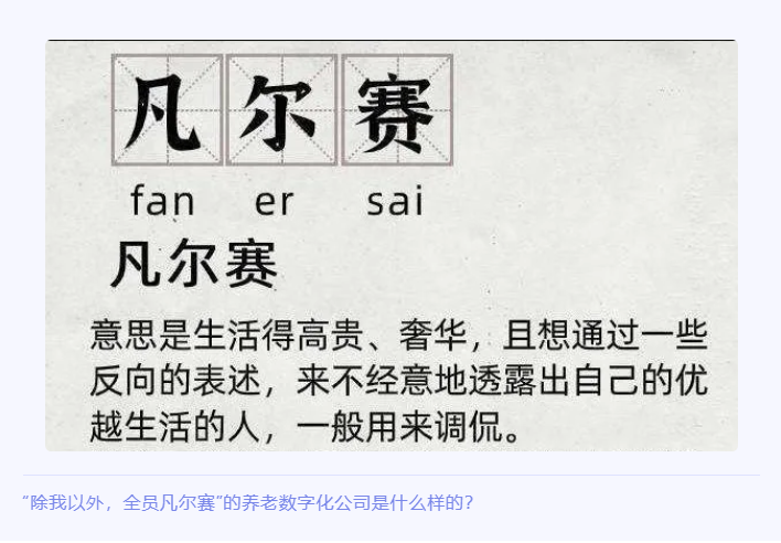 “除我以外，全員凡爾賽”的養(yǎng)老數(shù)字化公司是什么樣的？(圖1)